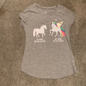 Girls Justice unicorn shirt
